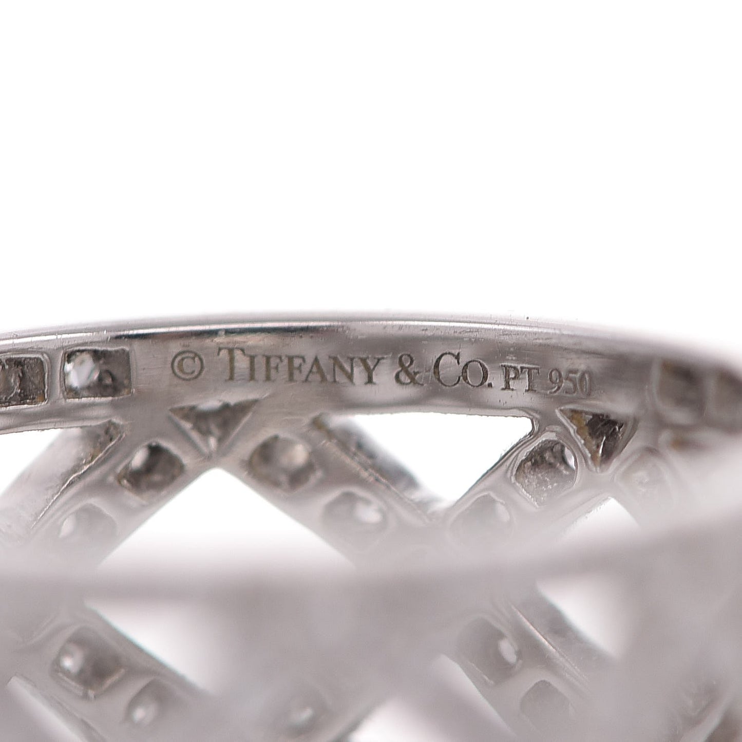 Platinum Diamond Braided Diamond Wide Band Ring 49.5 5