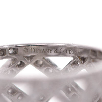 Tiffany Platinum Diamond Braided Diamond Wide Band Ring 49.5 5 3 of 4