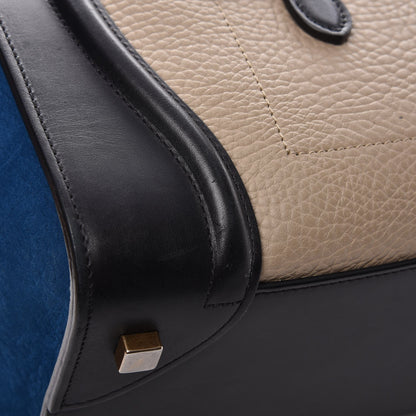 Celine Bullhide Calfskin Suede Mini Tri-Color Luggage Beige 17 of 17
