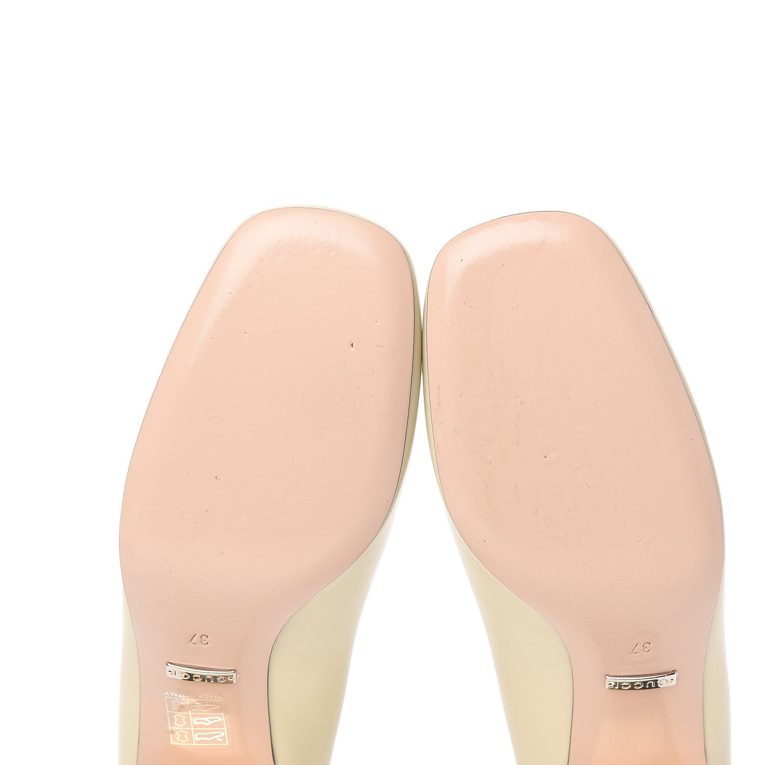 Gucci Malaga Kid Crystal Square G Madelyn Mid Heel Loafer Pumps 37 White 6 of 10