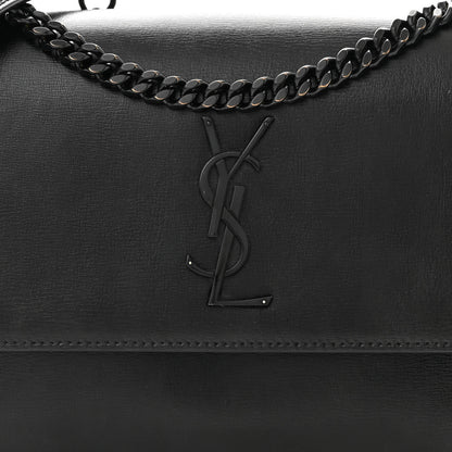 Saint Laurent Calfskin Medium Monogram Monochrome Sunset Black 7 of 9