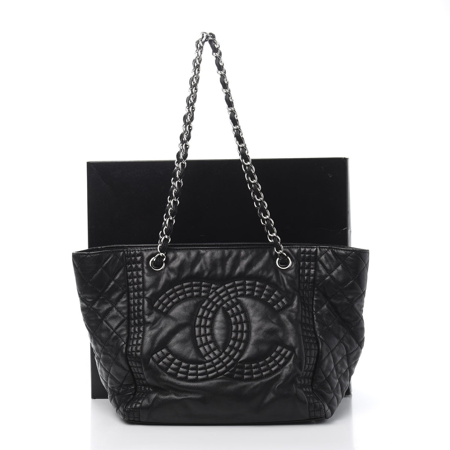 Chanel Calfskin Coco Bengal Tote Black 13 of 13