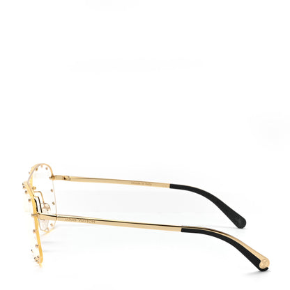 Louis Vuitton Metal The Party Aviator Anti Blue Light Sunglasses Z0997W Gold 3 of 6