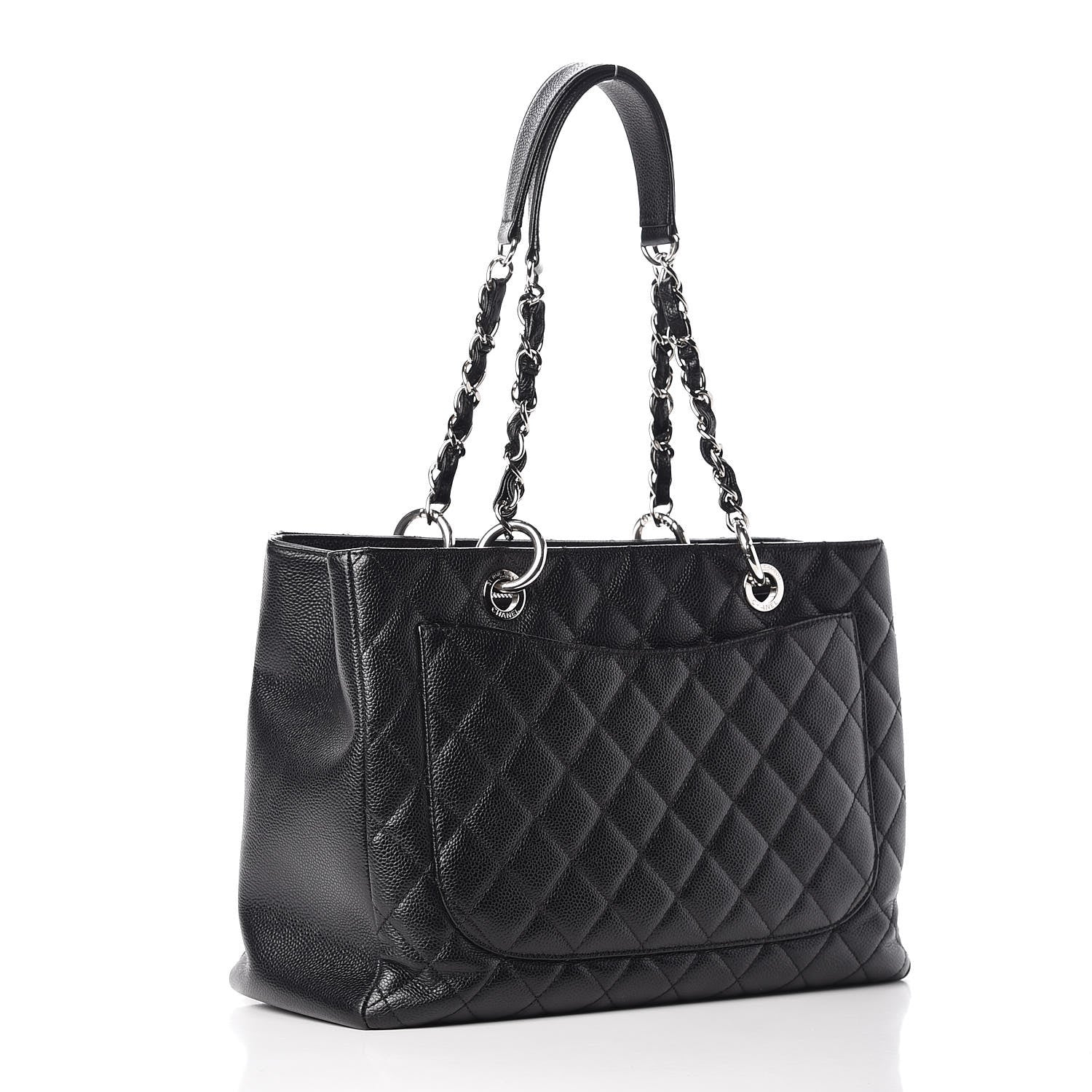 Chanel Caviar Quilted Grand Shopping Tote GST Black 3 of 9