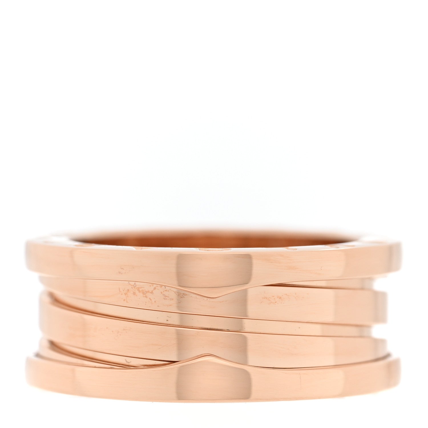 Bulgari 18K Rose Gold B.Zero1 Three-Band Ring 55 7.25 3 of 5