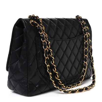 Chanel Lambskin Quilted Maxi Single Flap Black 3 of 11