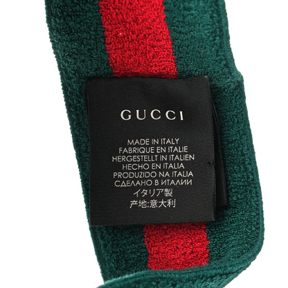 Gucci Vinyl Web Visor L Green Red 6 of 8