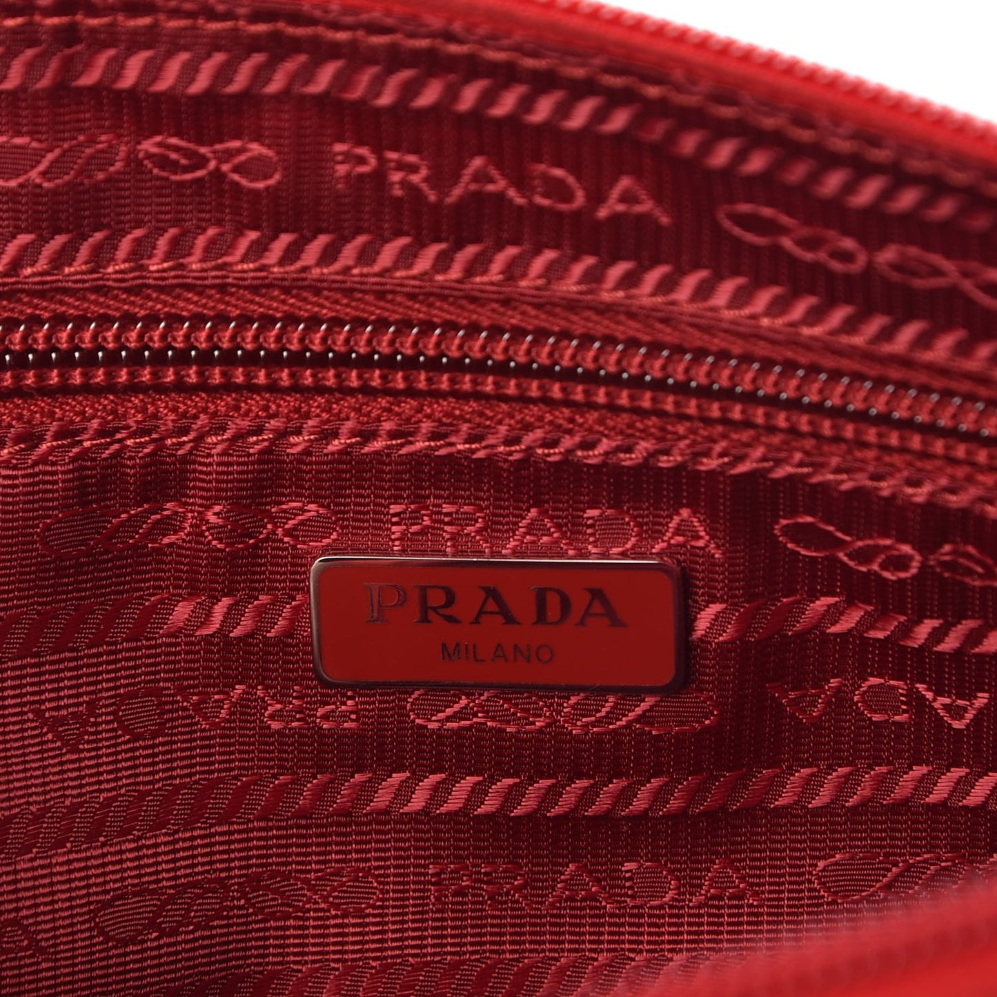 Nylon Vela Wristlet Rosso