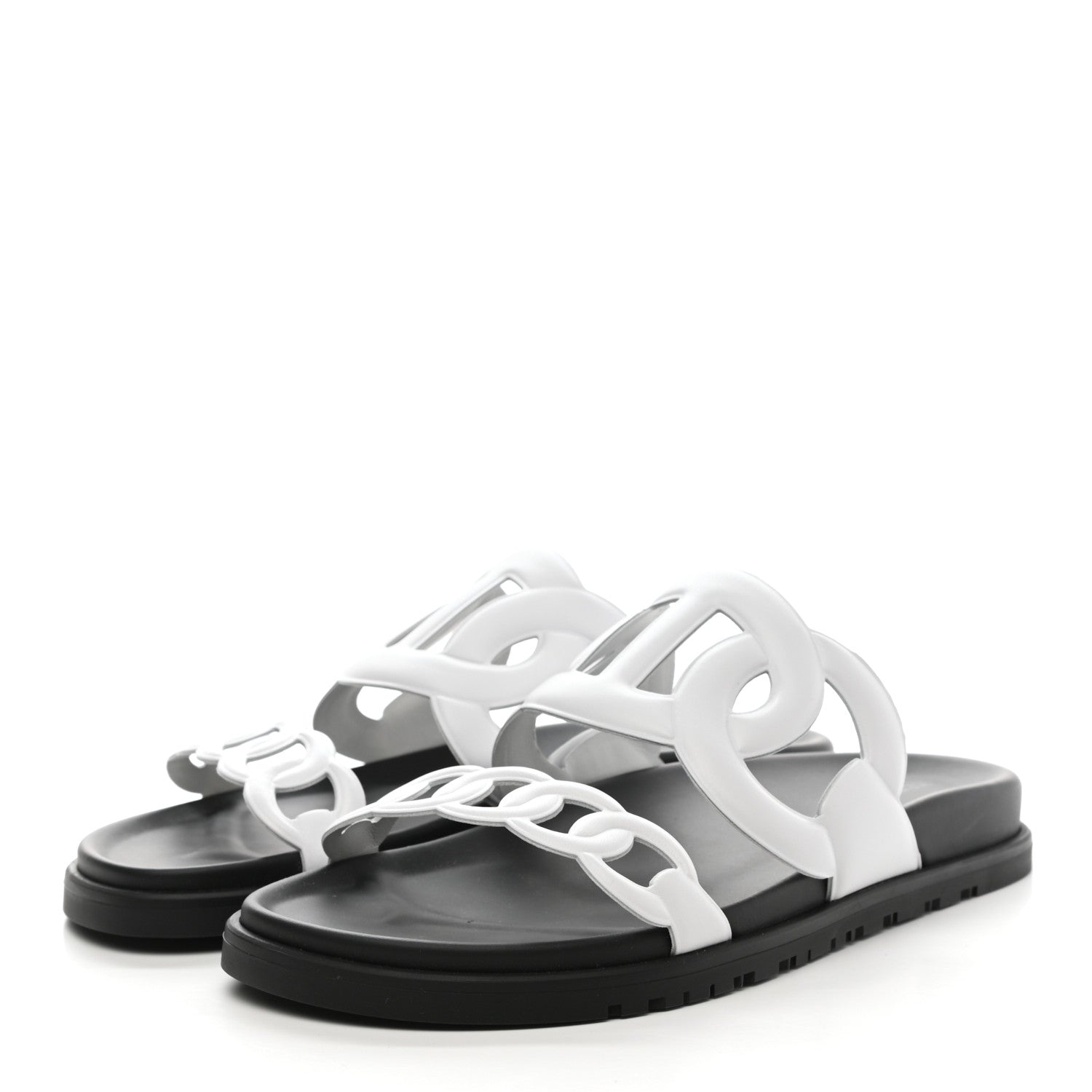 Hermes Nappa Womens Extra Sandals 40 White 3 of 9