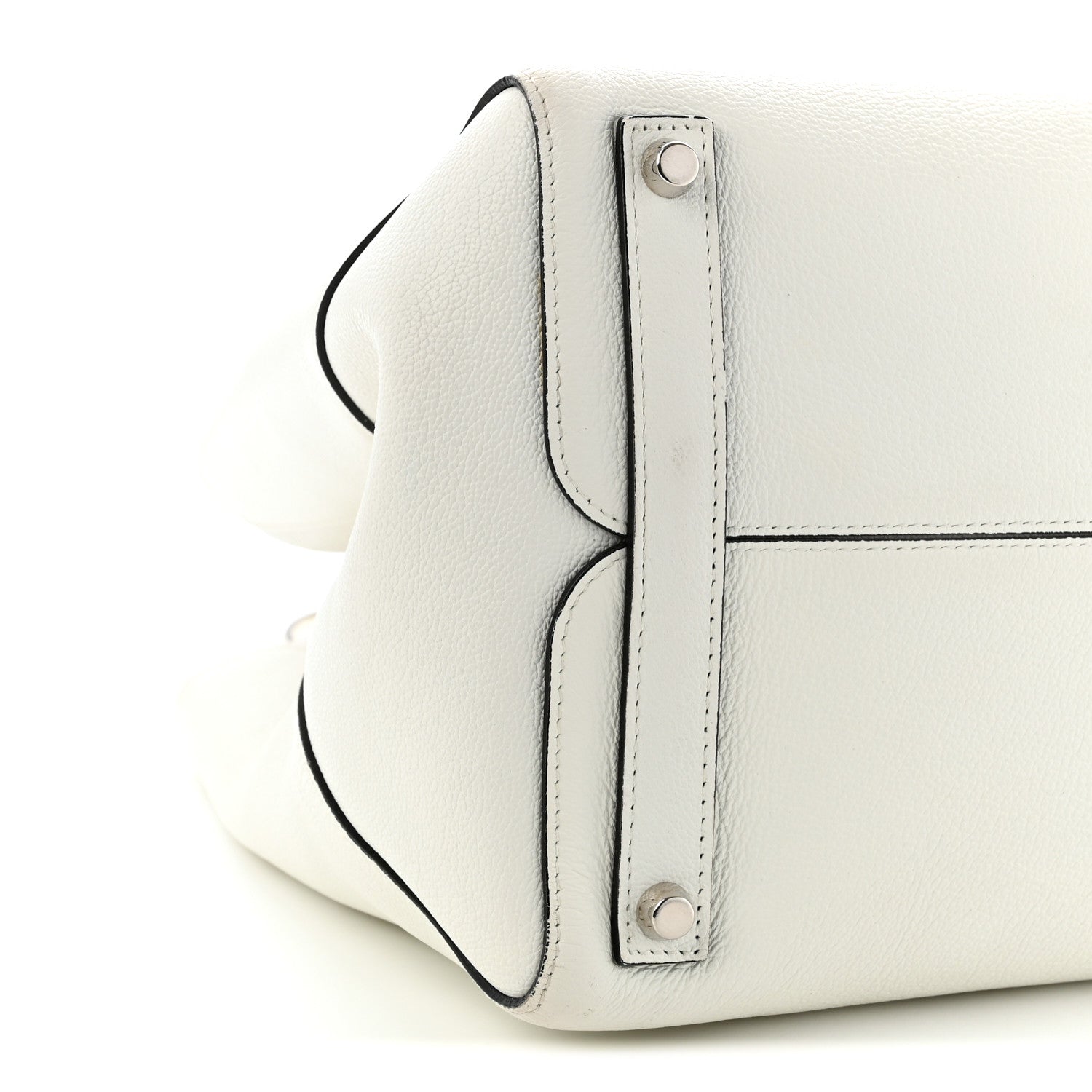 Christian Dior Supple Grained Calfskin Large Open Bar Tote White 9 of 13