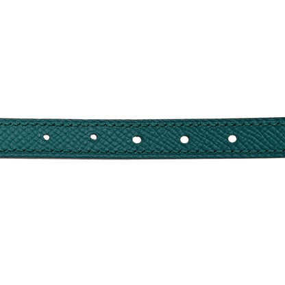 Hermes Swift Epsom 13mm Romance Belt 75 Gold Bleu Paon 6 of 9