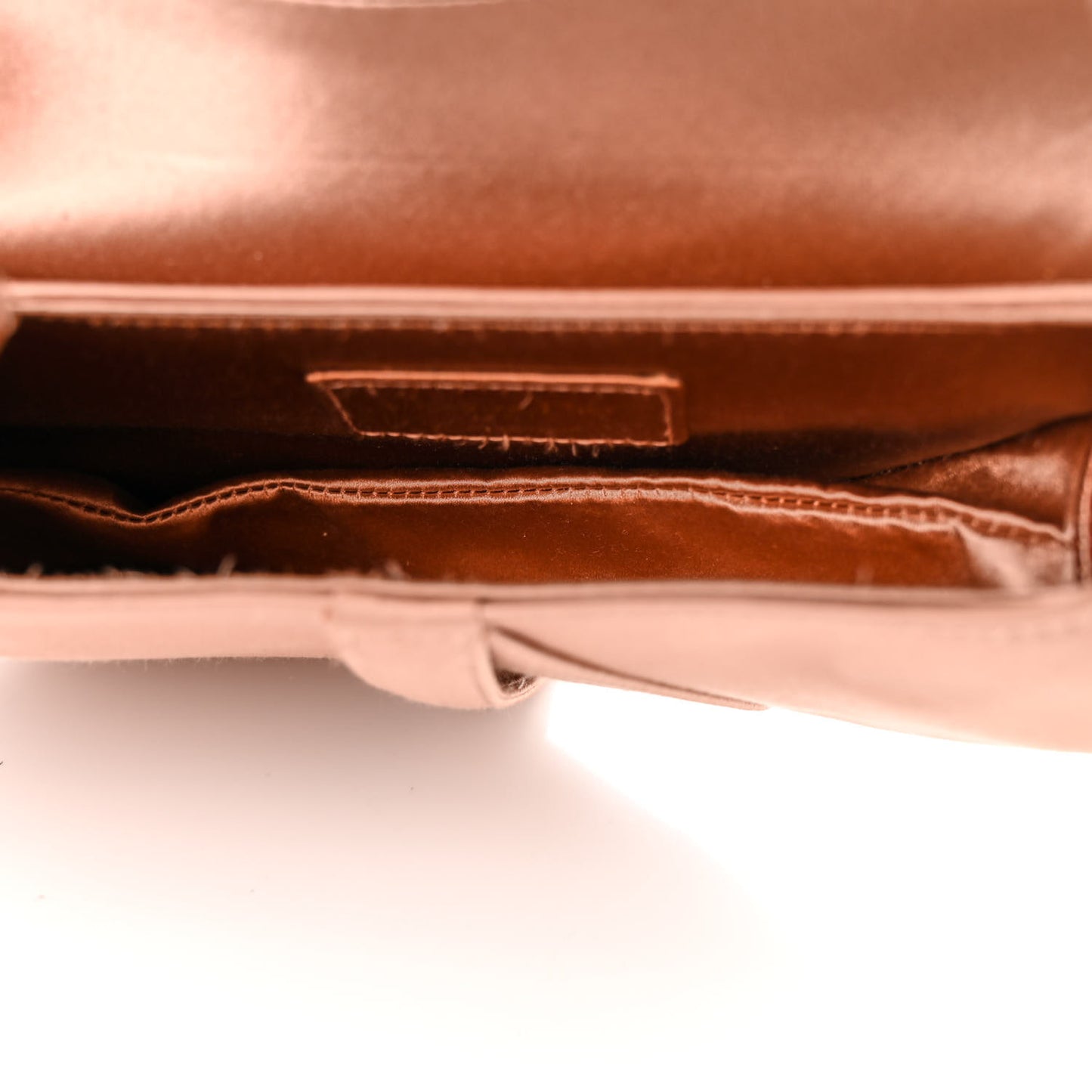 Satin Crystal Mini Saddle Bag Powder Beige