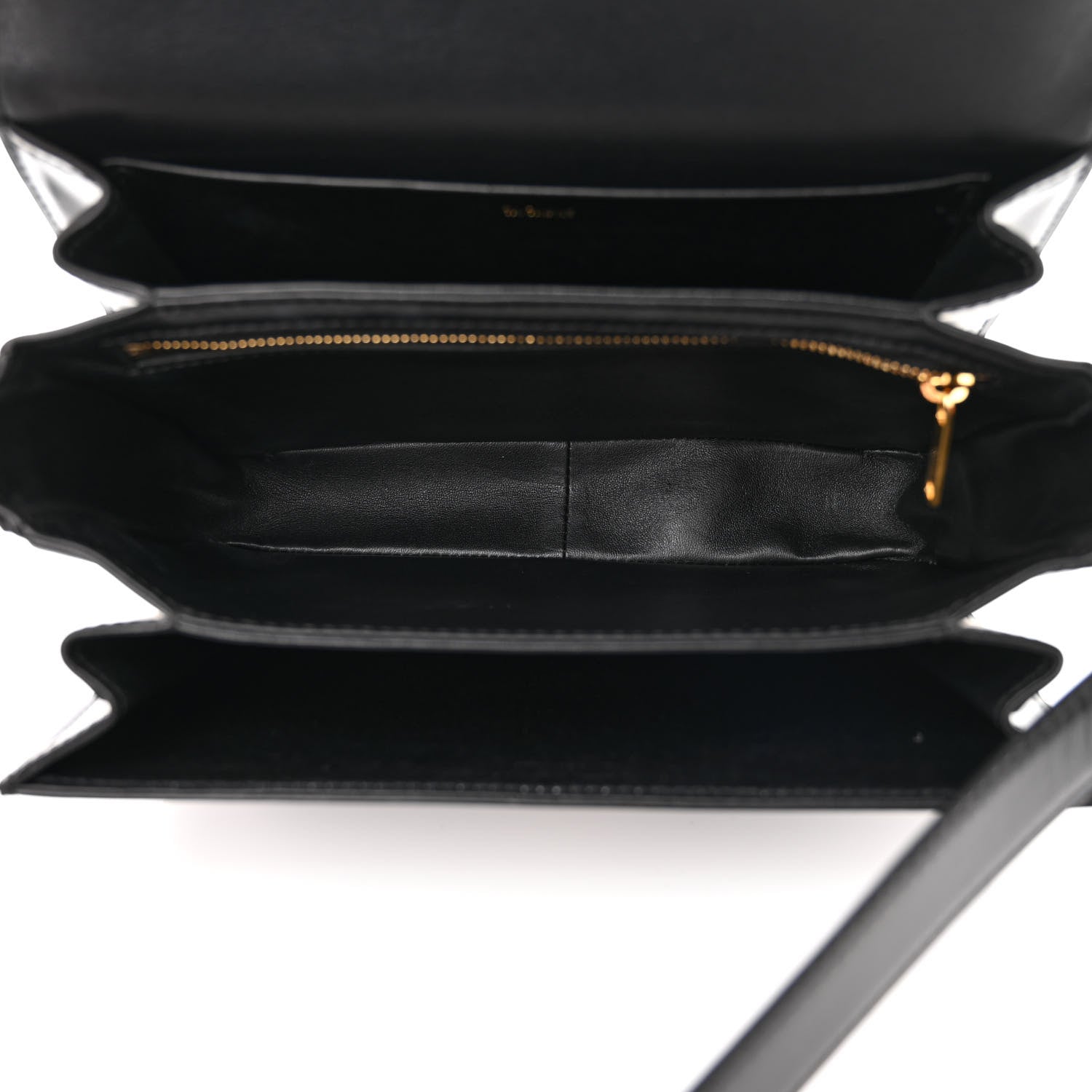 Celine Shiny Calfskin Medium Triomphe Black 5 of 12