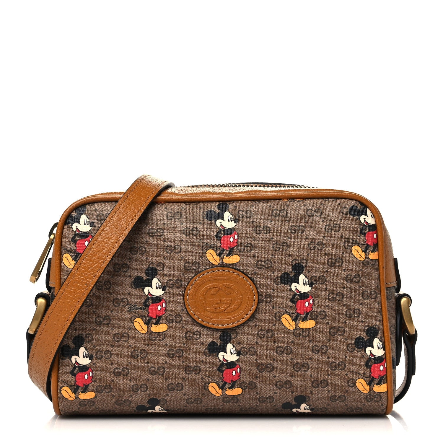 Gucci X DISNEY Mini Vintage GG Supreme Monogram Mickey Mouse Shoulder Bag Beige Vintage Sun Oil 1 of 6
