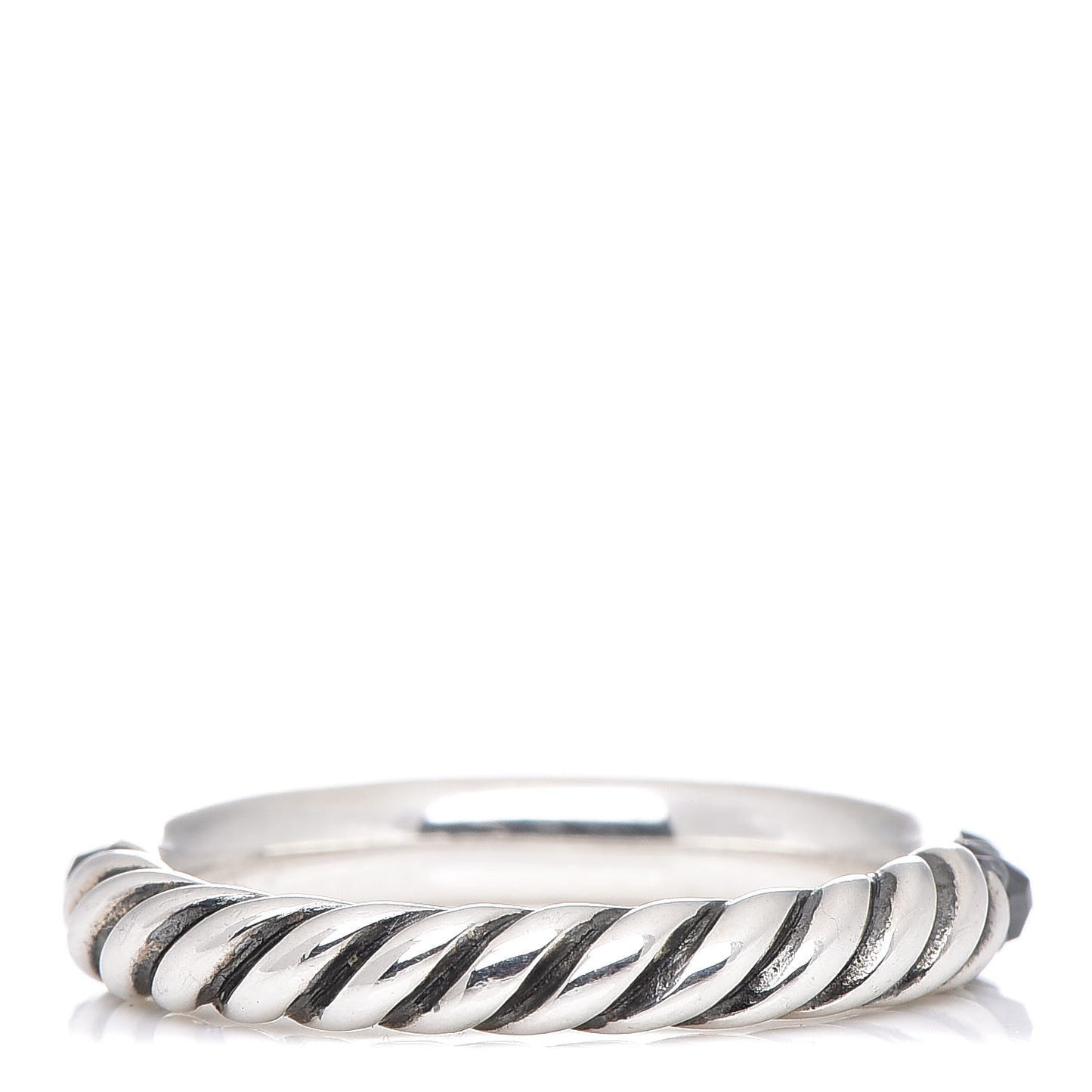 Sterling Silver Hematine Cable Berries Ring 49 5