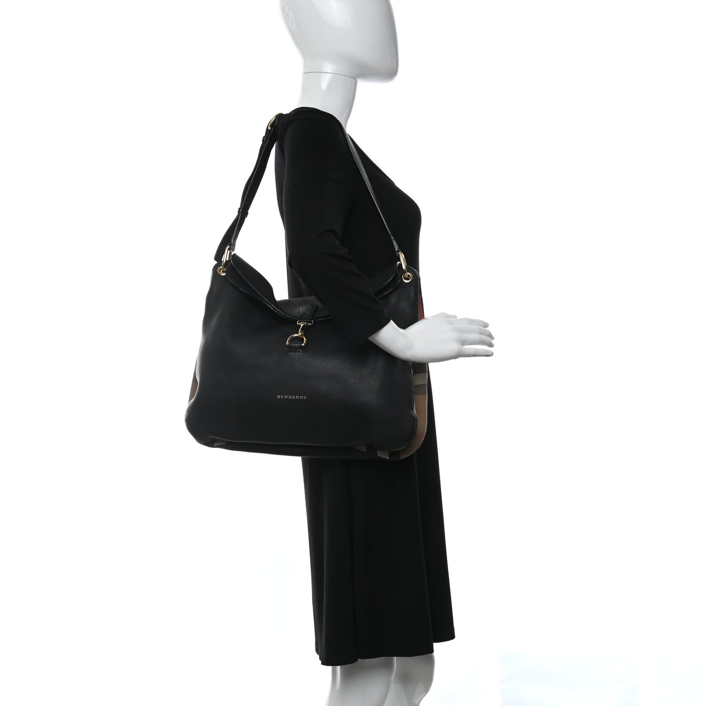 Derby Calfskin House Check Cornwall Hobo Black