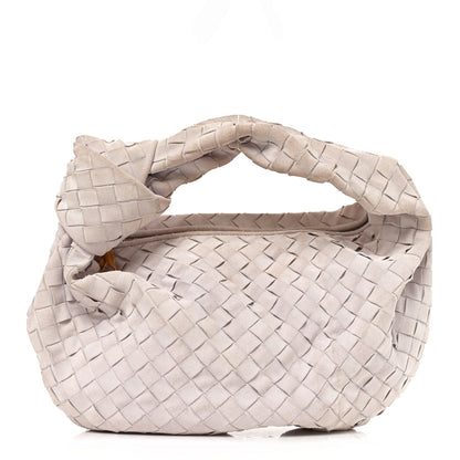 Bottega Veneta Suede Calfskin Intrecciato Teen Jodie Hobo Mirth Washed 1 of 11
