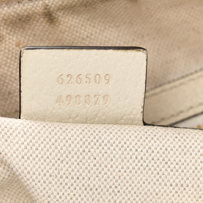 Gucci GG Supreme Monogram Flora Web Small Ophidia Half Moon Hobo White 7 of 14