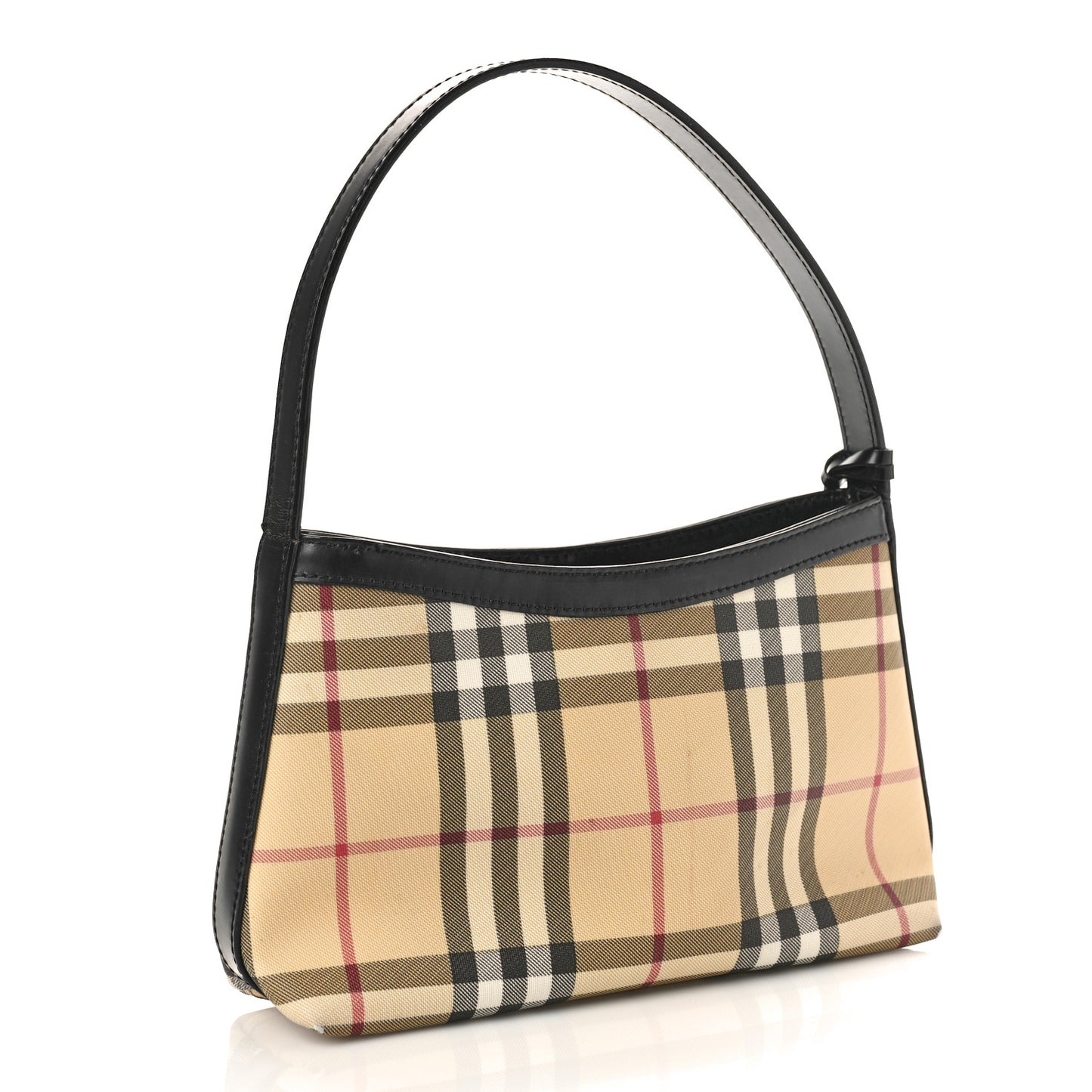 House Check Shoulder Bag Black
