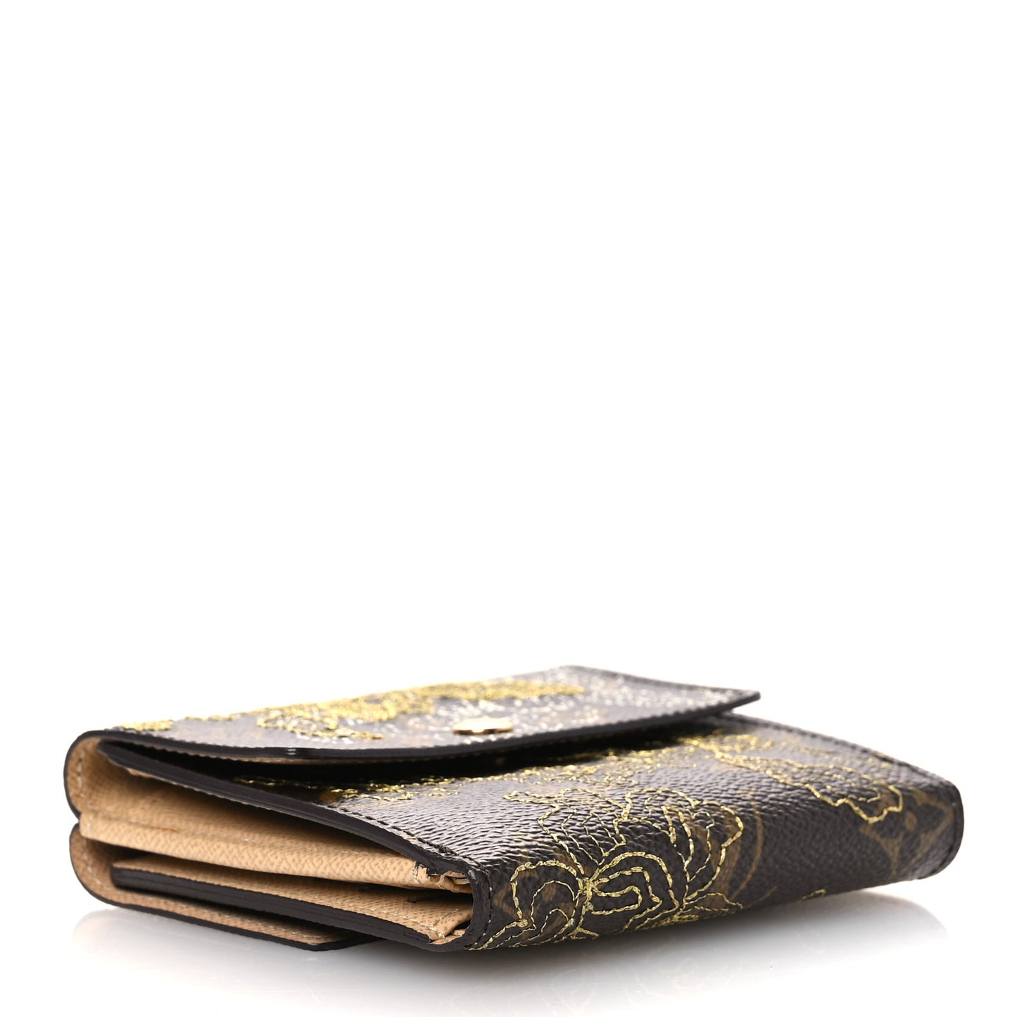 Monogram Dentelle Elise Wallet Gold