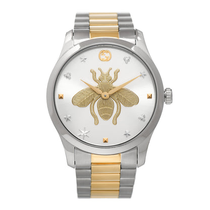 Gucci Stainless Steel 38mm G-Timeless Two Tone Bee Quartz Watch 1 of 5