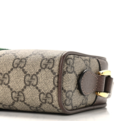 Gucci GG Supreme Monogram Web Mini Ophidia Shoulder Bag Brown 9 of 9