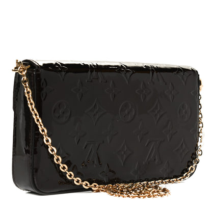 Louis Vuitton Vernis Pochette Felicie Chain Wallet Amarante 3 of 12