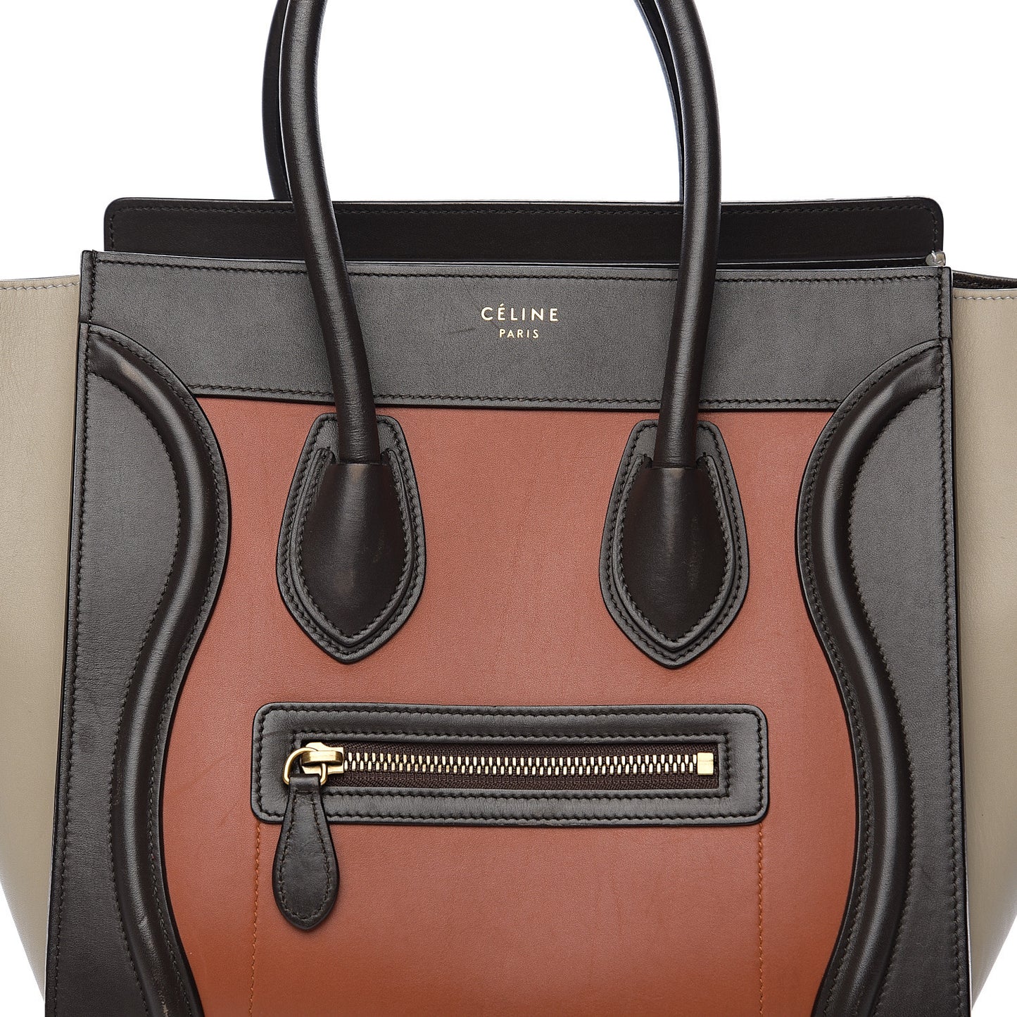 Smooth Calfskin Micro Tri-Color Luggage Multicolor