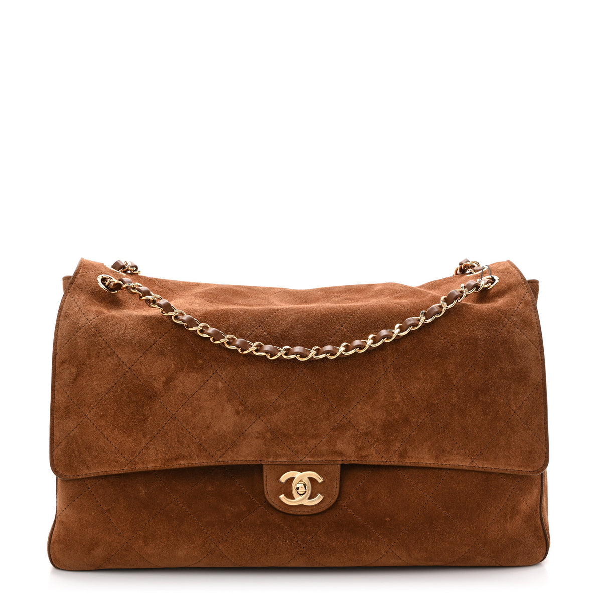 Chanel Suede Calfskin Souplissimo Maxi Flap Camel 1 of 21