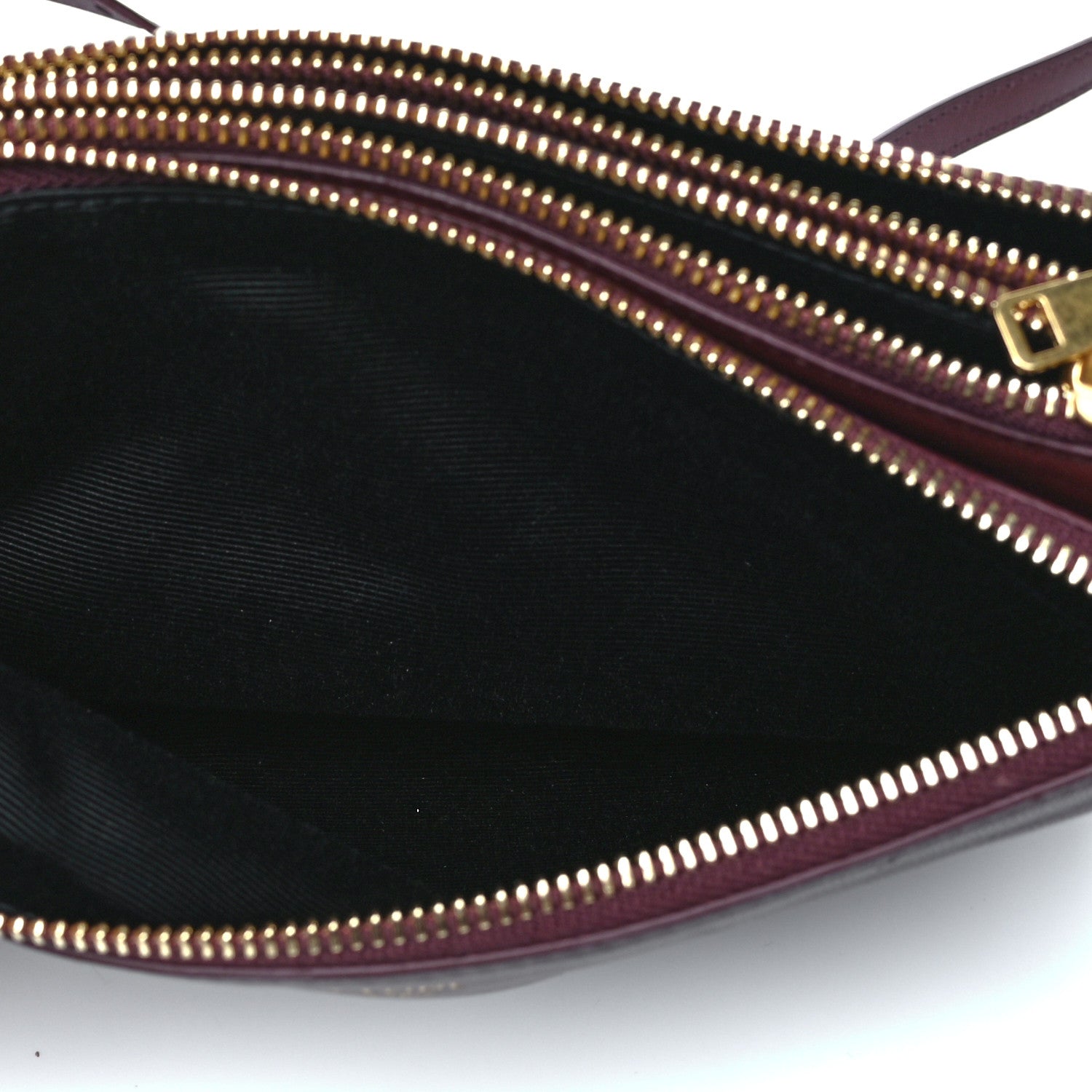 Celine Lambskin Small Trio Crossbody Bag Burgundy 6 of 9