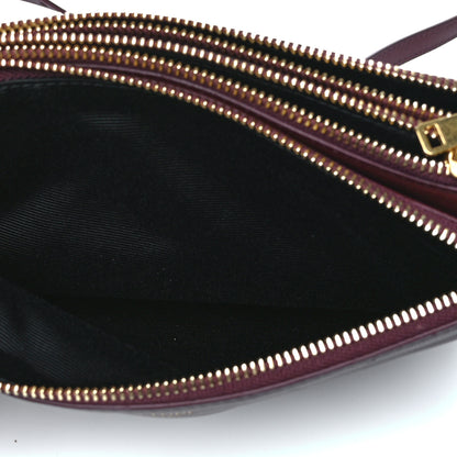 Celine Lambskin Small Trio Crossbody Bag Burgundy 6 of 9