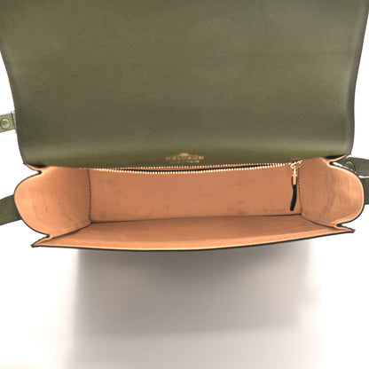 Delvaux Patent Calfskin Suede PM Madame Shoulder Bag Kaki 5 of 8