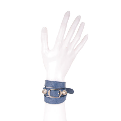 Balenciaga Agneau Arena Giant 12 Silver Hardware Triple Tour Bracelet S Atlantique 2 of 6