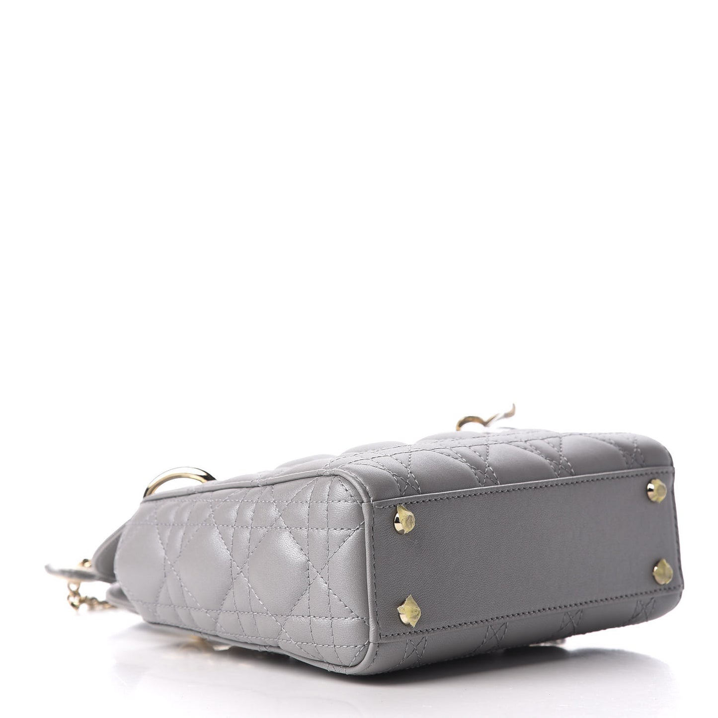 Lambskin Cannage Mini Lady Dior Grey