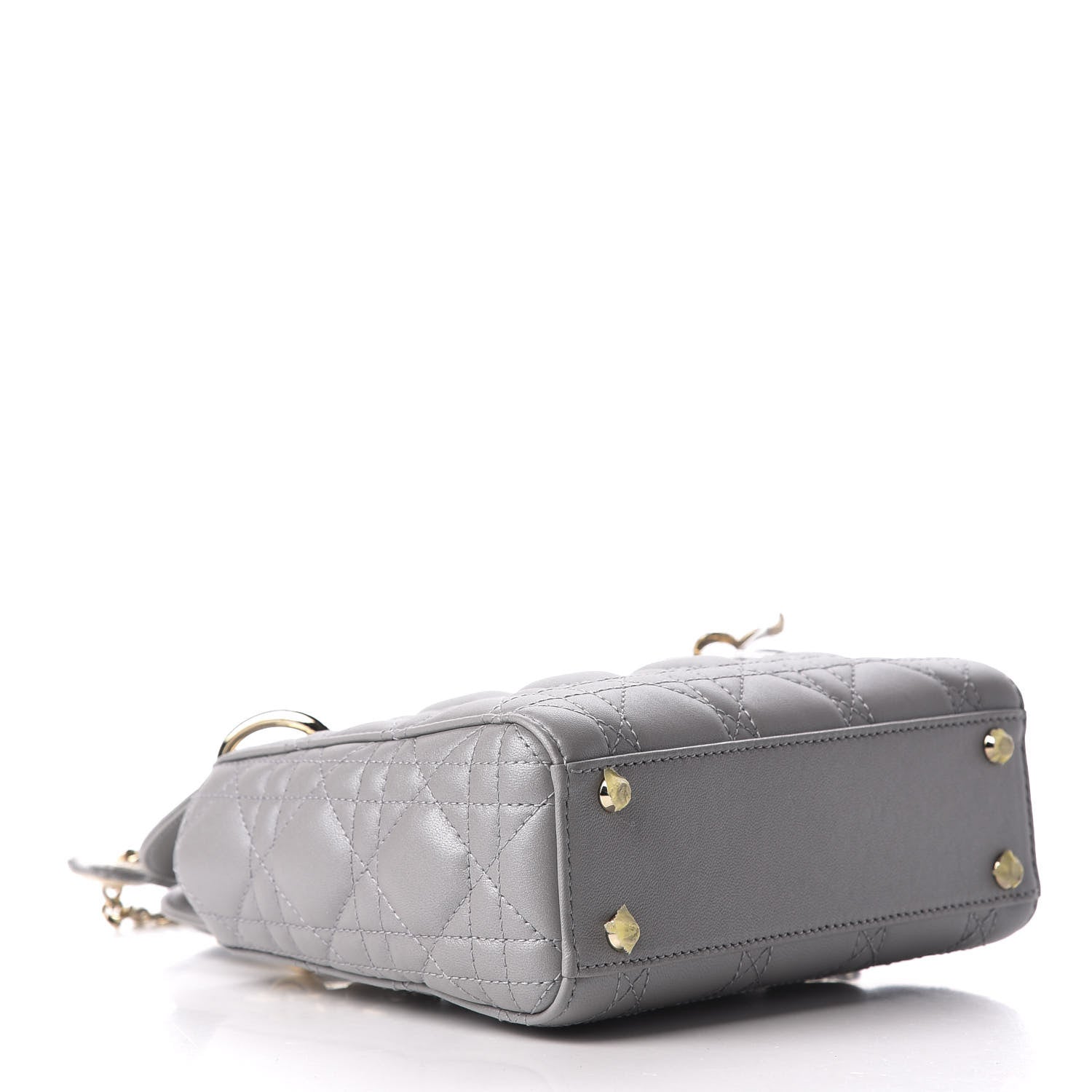 Christian Dior Lambskin Cannage Mini Lady Dior Grey 4 of 8