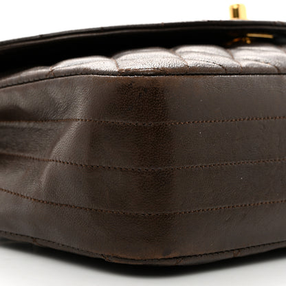 Chanel Lambskin Quilted Round Flap Brown 10 of 10