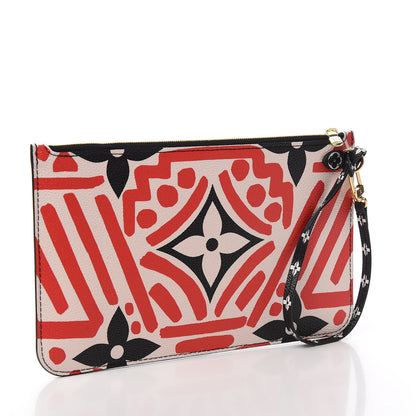 Louis Vuitton Monogram Giant Crafty Neverfull MM GM Pochette Creme Rouge Black 2 of 6