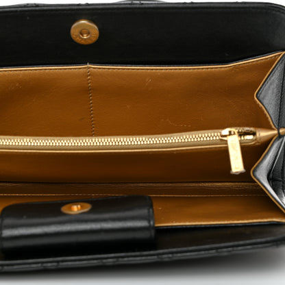 Chanel Lambskin Quilted Coco Midnight Clutch Black 5 of 7