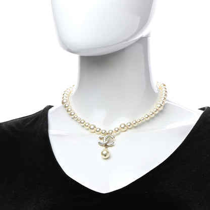 Chanel Pearl CC Drop Necklace Gold 2 of 4