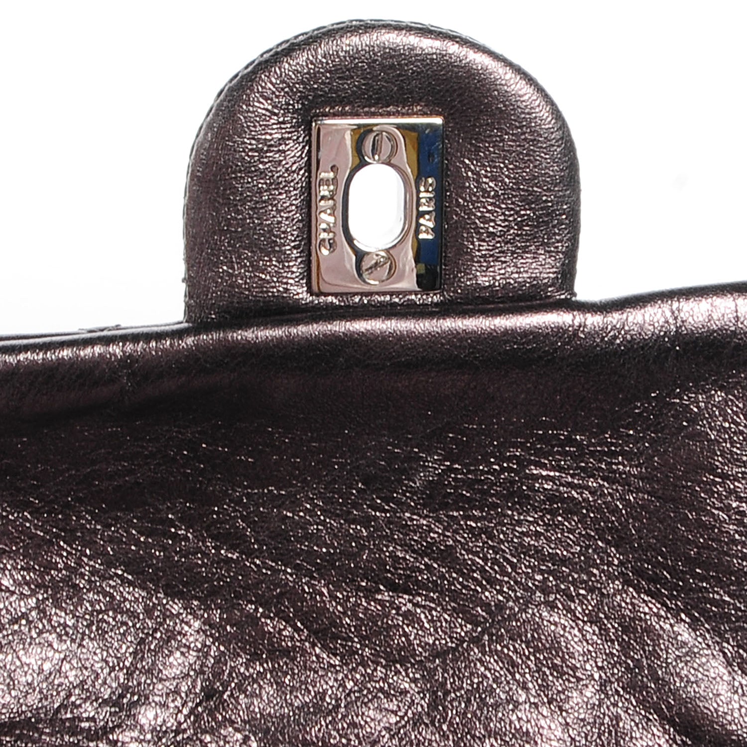 Chanel Metallic Lambskin Quilted Sharpei Flap Dark Silver 7 of 8