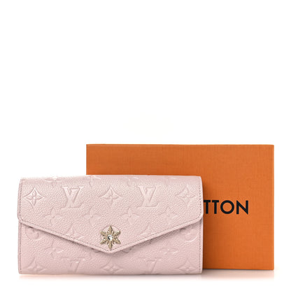 Louis Vuitton Metallic Empreinte Monogram Crystal Snowflake Sarah Wallet Pearly Lilac 7 of 7