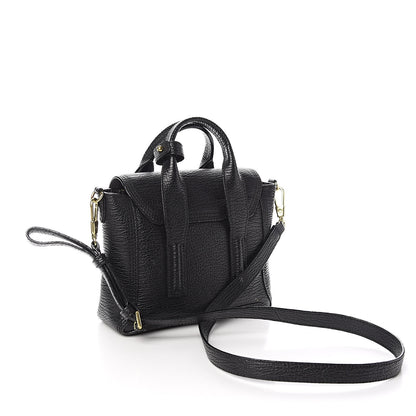 3.1 Phillip Lim 3.1 Textured Calfskin Mini Pashli Satchel Black 3 of 15