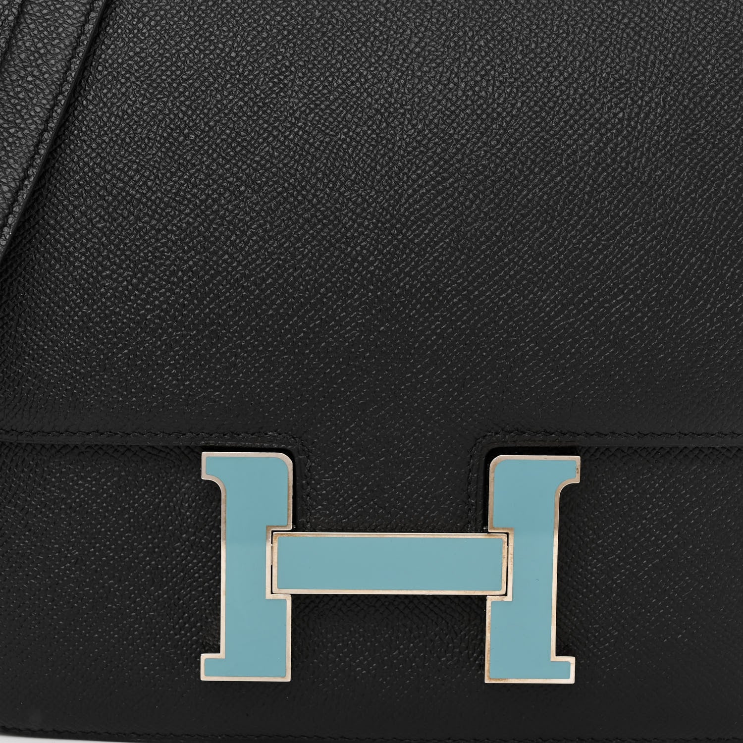 Hermes Epsom Enamel Constance 24 Black Bleu Saint Cyr 8 of 11