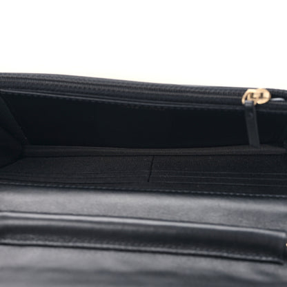 Chanel Caviar Camellia Embossed Wallet On Chain WOC Black 5 of 10