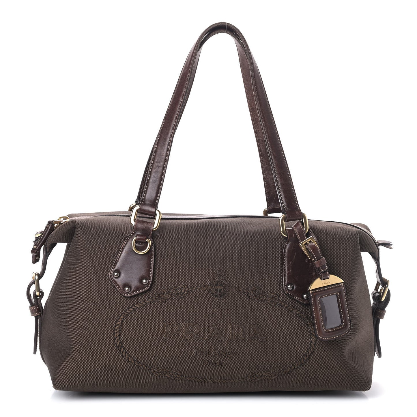 Jacquard Logo Tote Corda Bruciato