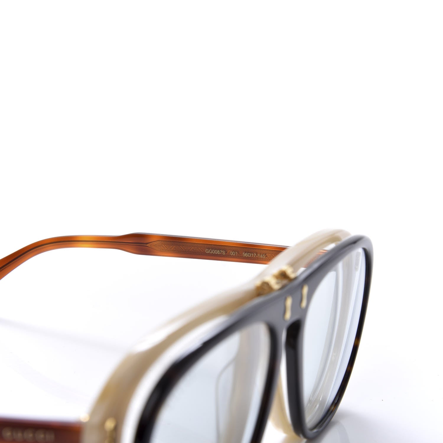 Gucci Acetate Flip Up Sunglasses GG0087S Tortoise 7 of 9