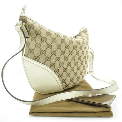 Gucci Monogram Medium New Britt Half Moon Hobo White 2 of 7
