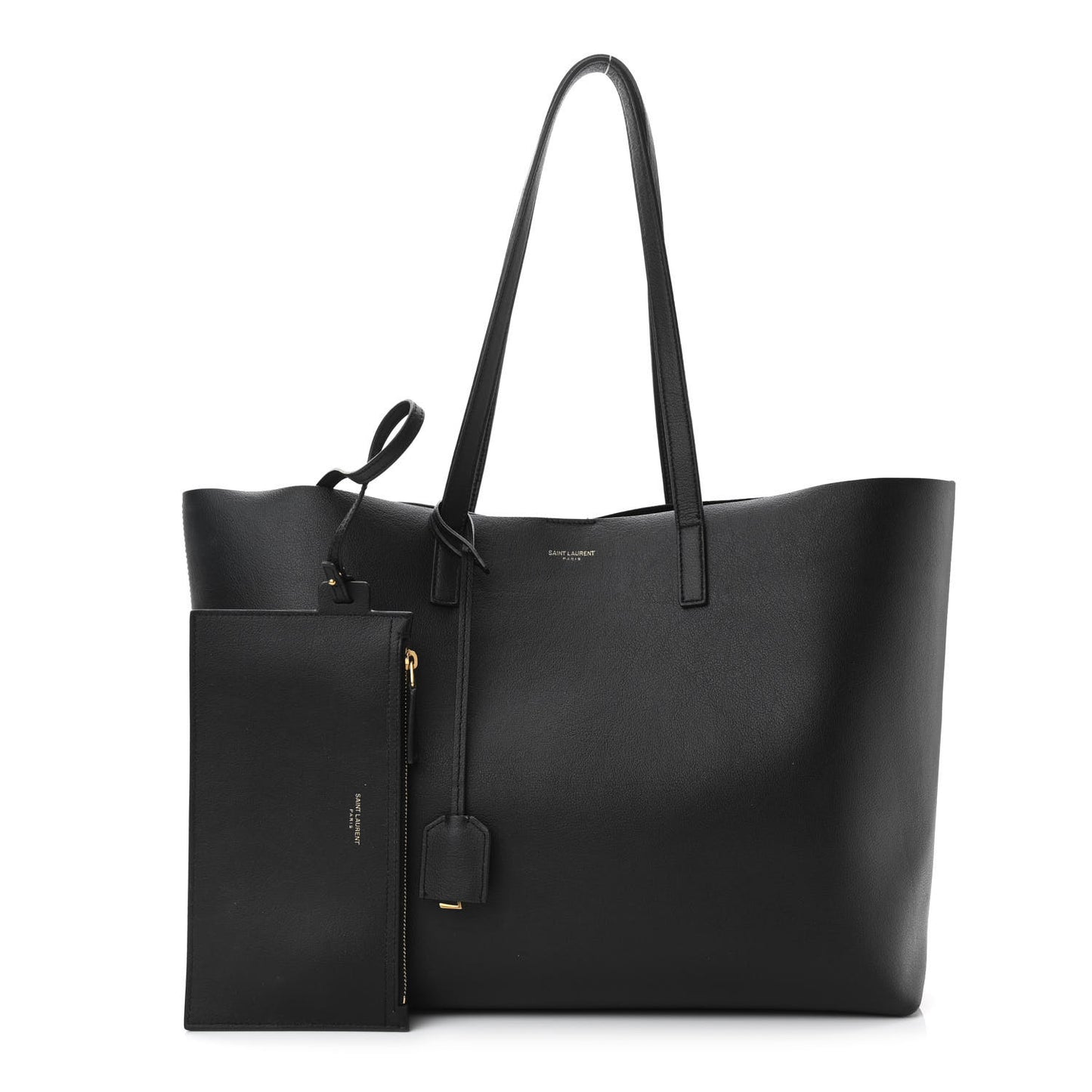 Calfskin Large Shopping Tote Black