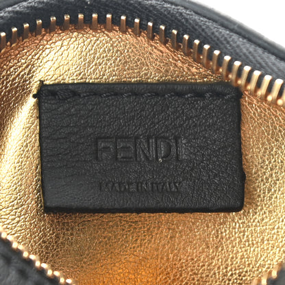 Fendi Vitello Grace Matte Nano Fendigraphy Hobo Charm Black 6 of 9