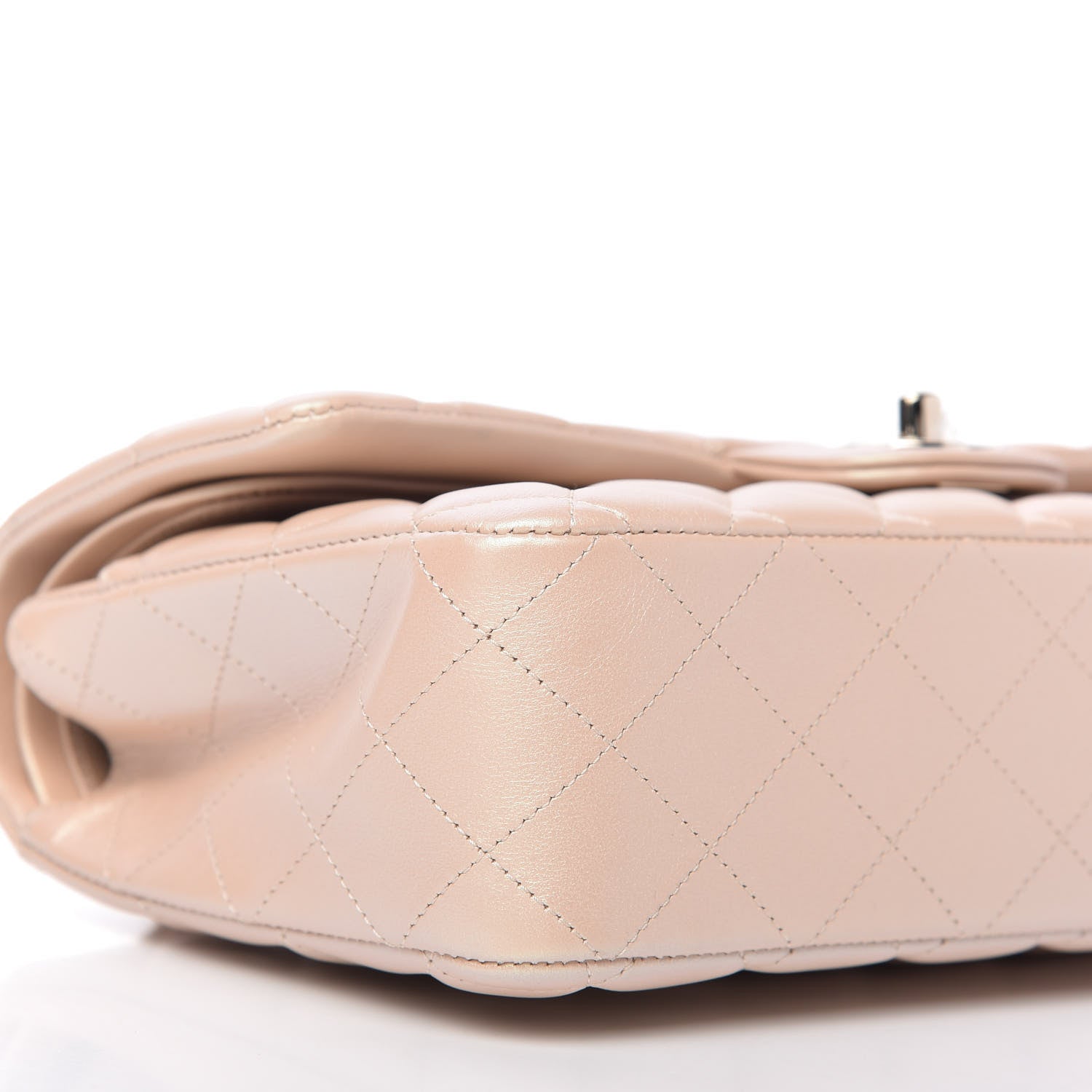 Chanel Iridescent Calfskin Quilted Medium Double Flap Beige 6 of 11